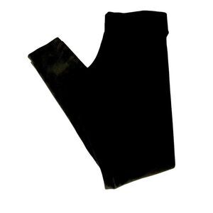 Lane Bryant Black Velvet Leggings size A/B
